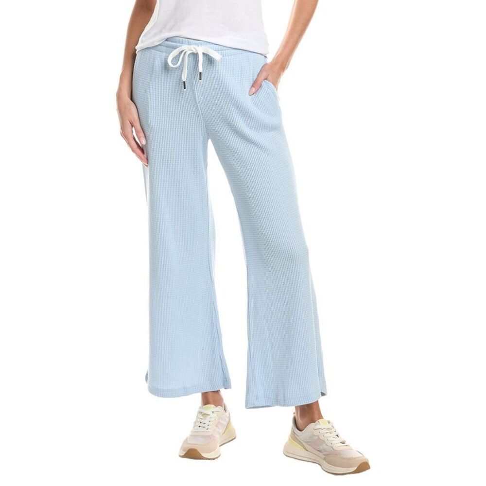 Chaser Womens  Waffle Thermal Brandy Jogger Pant, Blue